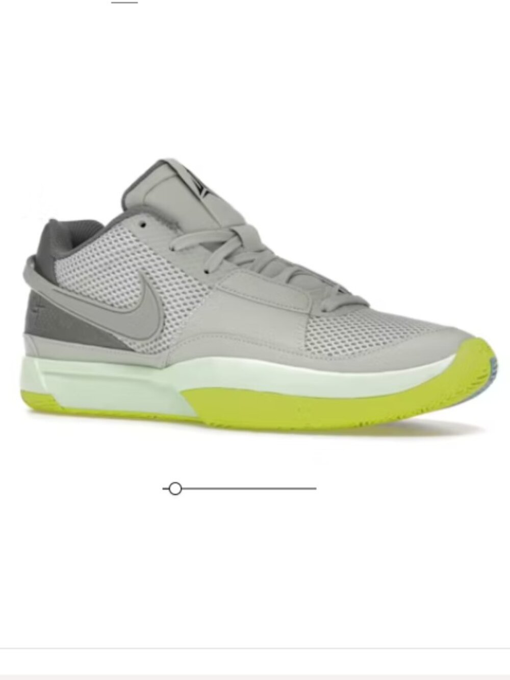 Nike Ja 1 "Light Silver/Cyber/Cool Grey/Granite" Men's Basketball Shoe Size 9